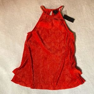 Worthington Red High-Neck Halter Top